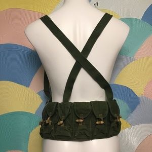 Original Vintage Military Shotgun Ammo Shells Belt Cartridge Carrier Bullet